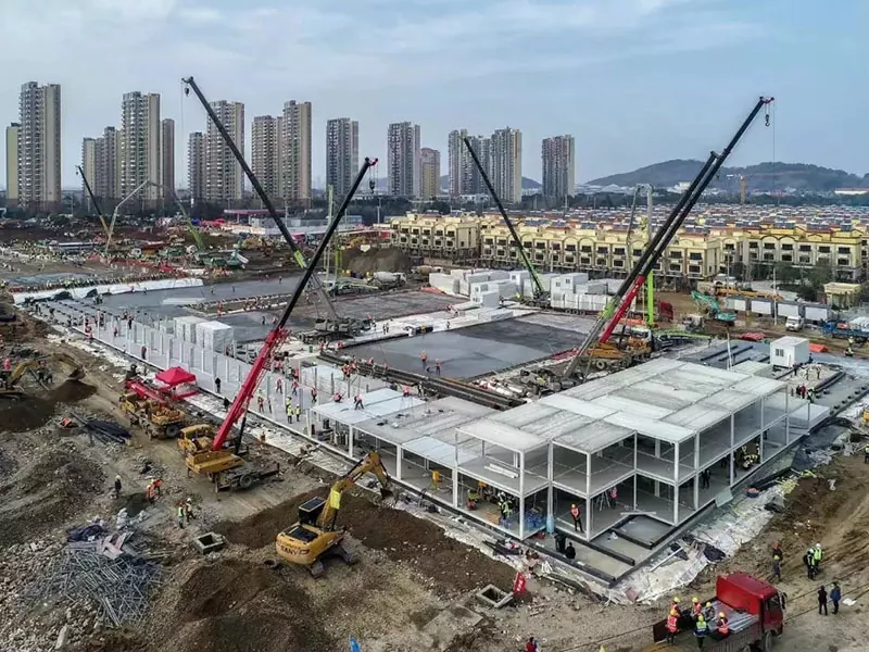 मोड्युलर स्टील संरचना अस्पताल भवन